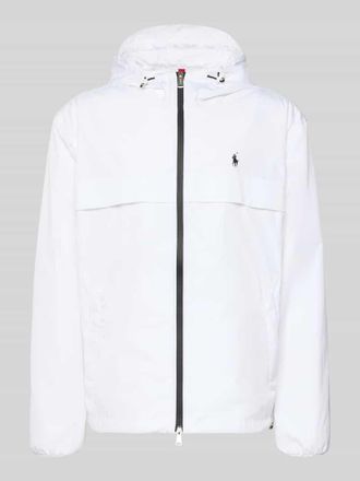 Polo Ralph Lauren Regular Fit Regenjacke mit Logo-Stitching in Weiss, Gr&ouml;&szlig;e XXL