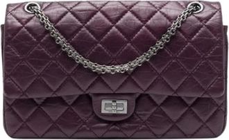 Chanel Pre-owned Reissue Schoudertas - Dames - Vintage Schoudertas - Paars - ONE Size - Leer - Vintage
