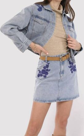 Sadie & Sage Most Likely Embroidered Jacket In Denim