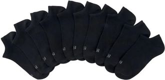 K. Bell Socks K.Bell Womens 1227349 No Show Fit 10 Pairs Socks (Shoe Size 4-10), Black - black - Medium