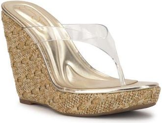 Jessica Simpson Jyseta Platform Wedge Flip Flop in Clear at Nordstrom, Size 7.5