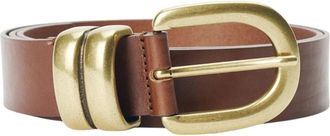 By Malene Birger Zoria leren riem - Dames - Riemen - Bruin - ONE Size - Leer - Accessoires