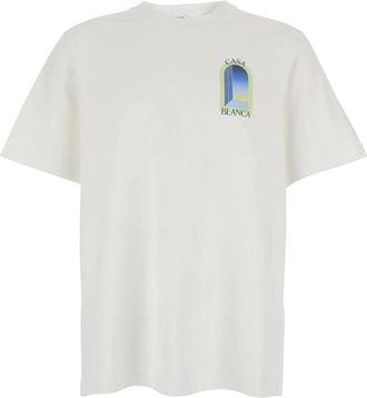 Casablanca Arches Classic T-Shirt - Heren - T-shirts - Wit - L - Katoen - Tops
