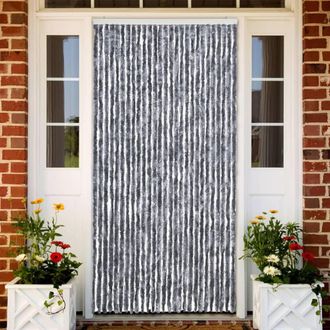 vidaXL Vidaxl - Cortina Mosquitera Chenilla Plateado 118x220 Cm