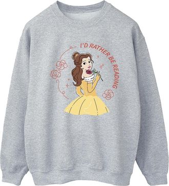 Disney Dames/Dames Beauty And The Beast I&acute;d Rather Be Reading Sweatshirt (Sportgrijs)