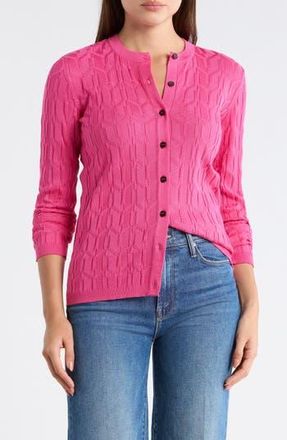 M Missoni Geometric Stitch Cardigan in Fuxia Tones at Nordstrom Rack, Size X-Small
