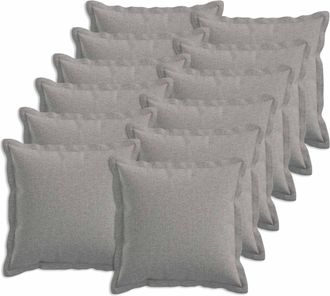 vidaXL Cuscino Con Cuscino Houten 12 Pz Grigio Nuvola Lino Vidaxl