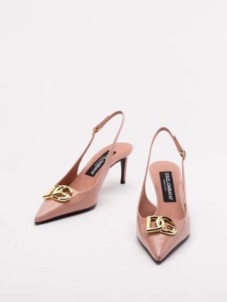 Dolce & Gabbana Hohe Schuhe - Slingbacks With Dg Logo - Gr. 36 (EU) - in Rosa - f&uuml;r Damen
