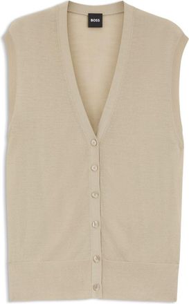BOSS Knitted vest with merino wool