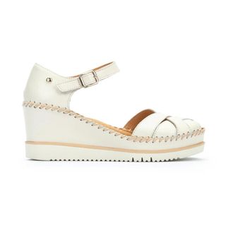 Pikolinos Aguadulce Wedge Sandal - Dames - Sleehakken - Beige - 42 EU - Leer - Schoenen