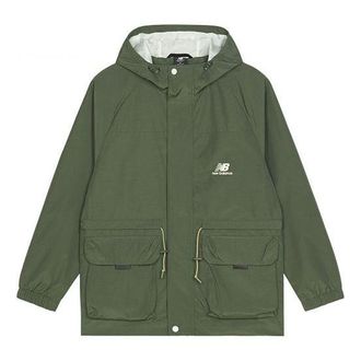 New Balance Mens New Balance Casual Sports Solid Color Hooded Jacket Green AMJ13360-SG