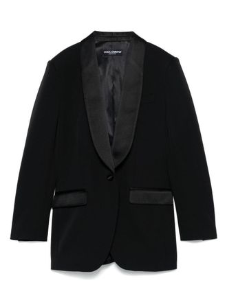 Dolce & Gabbana Black Single-Breasted Blazer