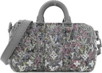 Louis Vuitton Pre-owned Boston Bag - Dames - Vintage Handtas - Grijs - ONE Size - Wol - Vintage