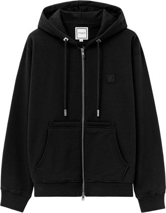 Wooyoungmi Full-Zip Cotton Hoodie With Drawstring Hood