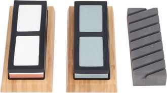 OEM Piedra De Afilar, Pulir, Acabado, Juego De Piedras De Afilar Con Base De Madera, Almohadilla Antideslizante