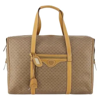 Gucci Pre-owned Weekend Bags, unisex, Beige, Size: ONE SIZE Pre-owned Vintage travel bag