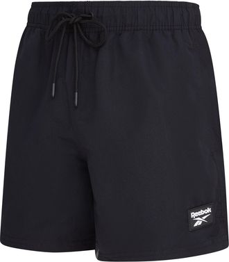Reebok Badeshorts REEBOK Ace, Herren, Gr. XL, N-Gr, schwarz, Microfaser, Obermaterial: 100% Polyester, Badehosen Badeshorts, mit kleinen Seitenschlitzen, Ein