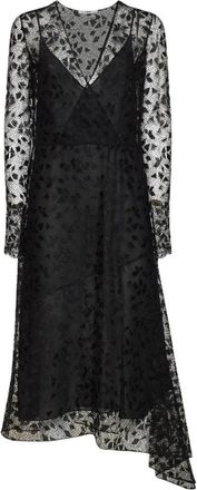 Fendi Cuneo kanten midi jurk - Dames - Casual kleedjes - Zwart - XS - Kleedjes