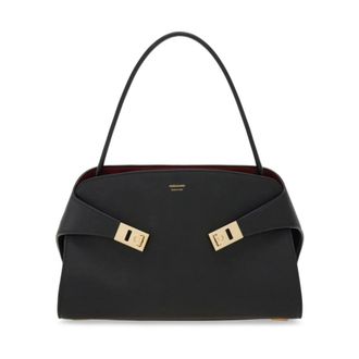 Ferragamo Leather Shoulder Bag - female - Ferragamo - Handbags - Black - ONE SIZE - Bags