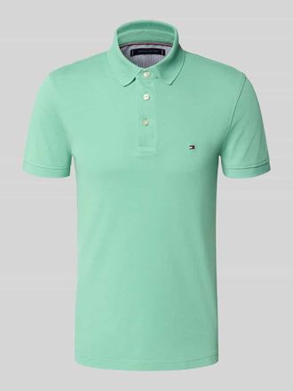 Tommy Hilfiger Slim Fit Poloshirt aus Baumwoll-Elasthan-Mix in Apfel, Gr&ouml;&szlig;e XXL
