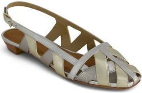 Bernardo Glinda Slingback Flat in Silver/Champagne/Gunmetal at Nordstrom Rack, Size 9.5
