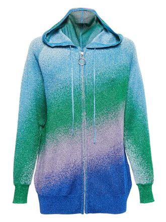 Maje pre-owned gradient zip-up hoodie - Green