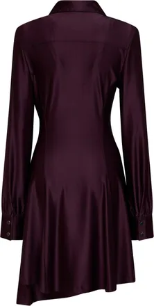 Paco Rabanne Womens Mini Jersey Dress Magenta Purple Polyamide