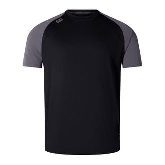 Canterbury Of New Zealand Sportief T-shirt met ronde hals en smalle raglanmouwen voor heren (Zwarte mergel)