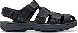 Clarks Saltway Cove Sandaal - Heren - Sandalen - Zwart - 39 1/2 EU - Leer - Schoenen