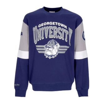 Mitchell & Ness Sweatshirts, male, Multicolor, Size: XL Georgetown Hoyas Crewneck Sweatshirt