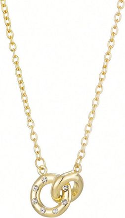 Adornia Adornia 18K Plated Stainless Steel Cz Tarnish-Resistant Lockings Necklace