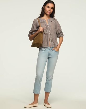Lucky Brand Womens Mid Rise Sweet Crop