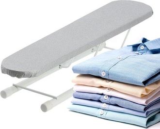 OEM Tabla De Planchar Con Mangas, Tabla De Planchar Con Revestimiento Decorativo, Tabla De Planchar De Viaje Plegable (gris)