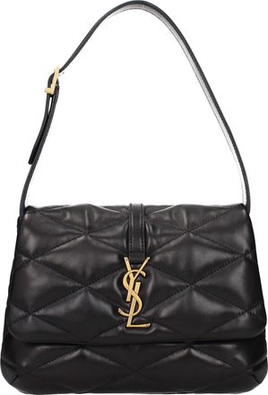 Saint Laurent Le5a7 Damens Umh&auml;ngetasche aus schwarzem Leder