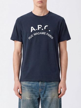 A.P.C. A. P.C. Cotton T-shirt with Contrasting Logo Print