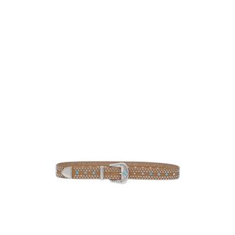 Liu Jo Cintura con borchie smaltate - unisex - Riemen - Bruin - L - Leer - Accessoires