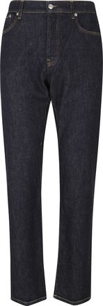Department Five Dark Blue Bowl Cashmere Blend Straight-Leg Jeans