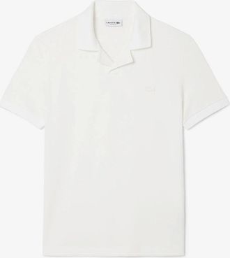 Lacoste Mens Classic Fit Open Neck Paris Polo Shirt - White - Size: 40