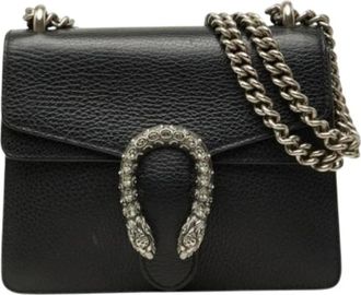 Gucci Pre-owned Vintage Schoudertas - Dames - Vintage Schoudertas - Zwart - ONE Size - Leer - Vintage