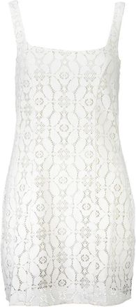 Desigual Korte Jurk - Dames - Korte kleedjes - Wit - L - Polyester - Kleedjes