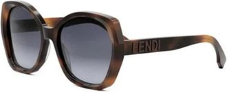 Fendi Sunglasses, female, Brown, 57 MM, Authentic Lettering Glasses Premium Quality