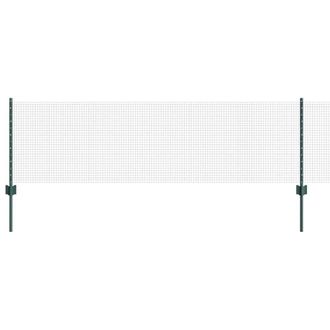 Berkfield Home Welded Wire Fence with 5 U Posts Green 0.6x10 m Steel