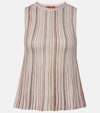 Missoni Striped lam&eacute; top