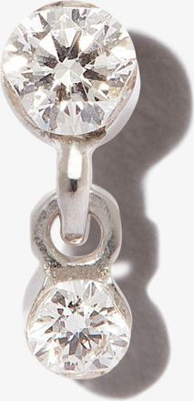 Maria Tash 18K White Gold Invisible Set Dangle Diamond Earring - Womens - Diamond/18kt White Gold