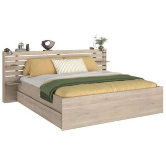 Parisot Letto 180 x 200 cm Con vani portaoggetti Naturale - tenalia