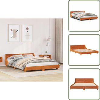 vidaXL vidaXL Letto senza Materasso Marrone Cera 160x200 cm in Legno di Pino