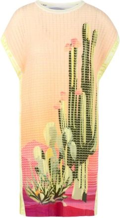 Marc Cain Kleedjes, Dames, Veelkleurig, XS, Katoen, Strickkleid Knitted in Germany