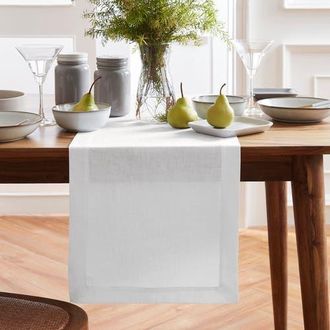 Solino Home Linen Table Runner for Dining Table, Holiday and Everyday Table Decor - Sonoma in White at Nordstrom, Size Xx-Small