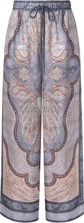 Zimmermann Multicolor Paisley Silk Wide-Leg Pants