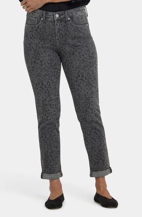 NYDJ Margot Girlfriend Jeans in Grey Daniela Ditsy at Nordstrom, Size 10P